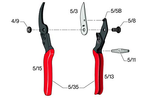 Felco Pruning Shears (F 5) - High Performance Swiss Made One-Hand Garden Pruners