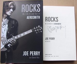 joe perry signed book rocks my life in and out of aerosmith 1st pr beckett bas