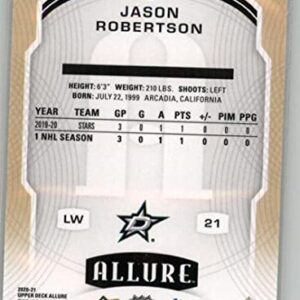 2020-21 Upper Deck Allure #82 Jason Robertson RC Rookie Dallas Stars NHL Hockey Base Trading Card