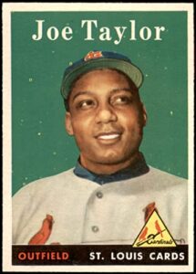 1958 topps # 451 joe taylor st. louis cardinals (baseball card) ex/mt cardinals