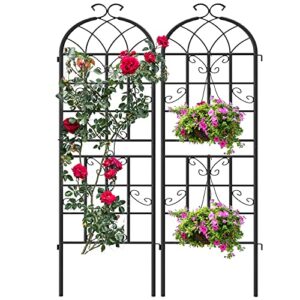 yitahome garden trellis garden fencing for climbing plants 2 pack decorative plant trellis vegetables and flower trellis for outdoor patio-19.7×70.9 inches