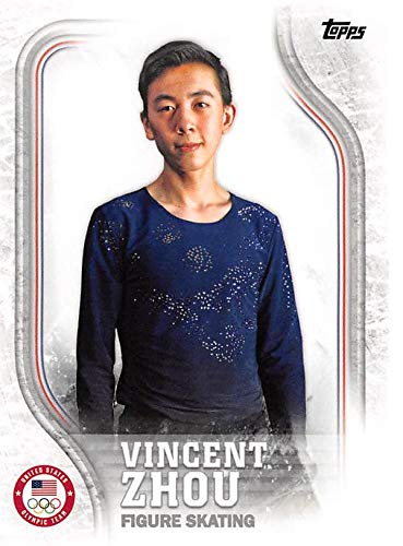 Vincent Zhou trading card (USA Olympics, Figure Skating) 2018 Topps #USA18