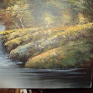 R Boren Gorgeous Original Oil on Canvas Majestic Waterfall Painting