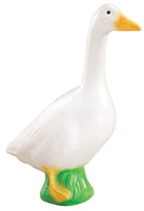 fox valley traders large white goose, plastic garden décor, 23” high