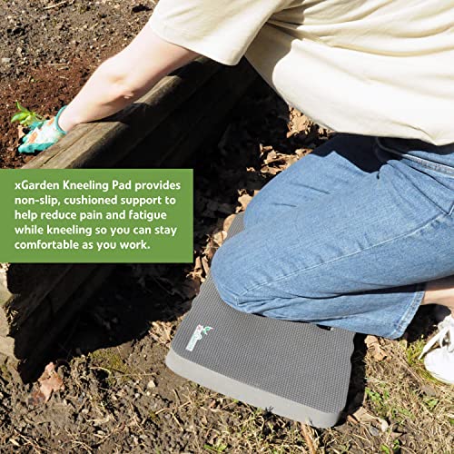 xGarden - Portable Kneeling Pad for Gardening - High Density Foam Kneeler with Carrying Handle - Extra Thick Foam Cushion - Waterproof - Versatile - Indoor or Outdoor - 17.5" x 11" x 1.5" - Green