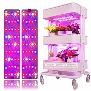 dommia plant grow light, 12w ultra-thin plant light, full spectrum led grow light with 90 leds, 2pcs diy assembly grow light strip for indoor garden greenhouse aquarium hydroponic
