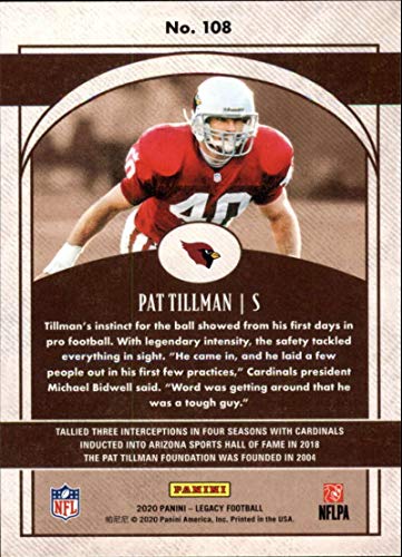 2020 Panini Legacy #108 Pat Tillman Legends Arizona Cardinals NFL Football Trading Card