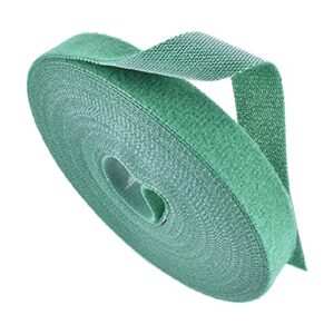 plant ties, green gardening tape, 100 feet x 1/2” in 1 roll, recycle and reusable, garden ties for climbing plants