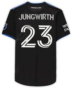 florian jungwirth san jose earthquakes autographed match-used #23 black jersey from the 2020 mls season – autographed soccer jerseys