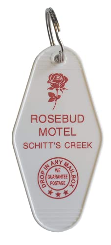 Rosebud Motel Keychain Vintage Inspired Key Ring