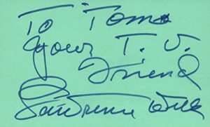 lawrence welk singer bandleader 1976 music autographed signed index card jsa coa