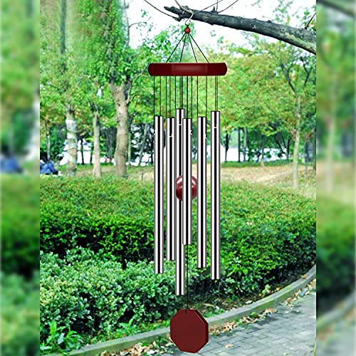 2 Pack Pgzsy Memorial Wind Chimes Outdoor Large Deep Tone, Wind Chime Outdoor Sympathy Wind-Chime Personalized with 6 Tuned Tubes, Elegant Chime for Garden Patio Balcony and Home