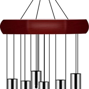 2 Pack Pgzsy Memorial Wind Chimes Outdoor Large Deep Tone, Wind Chime Outdoor Sympathy Wind-Chime Personalized with 6 Tuned Tubes, Elegant Chime for Garden Patio Balcony and Home