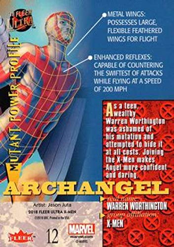 2018 Fleer Ultra X-Men #12 Archangel Trading Card in Raw (NM Near Mint or Better) Condition