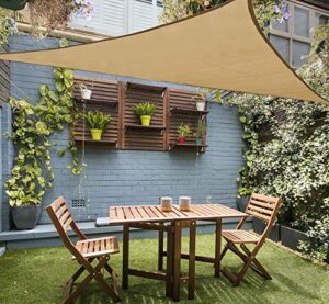 love story 12′ x 12′ x 12′ triangle sand sun shade sail canopy uv block awning for outdoor patio garden backyard （we make custom size
