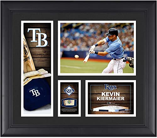 Kevin Kiermaier Tampa Bay Rays Framed 15" x 17" Player Collage with a Piece of Game-Used Ball - MLB Player Plaques and Collages