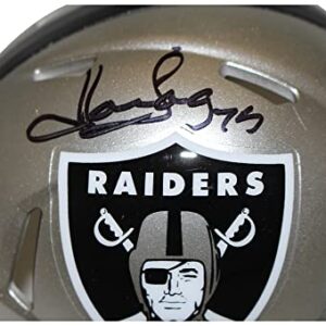 Howie Long Autographed/Signed Raiders Flash Mini Helmet Beckett