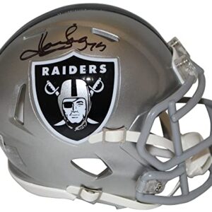 Howie Long Autographed/Signed Raiders Flash Mini Helmet Beckett