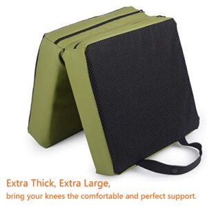 i frmmy Waterproof Memory Foam Extra Thick Kneeling Cushion Pad- Garden Kneeler for Gardening, Bath Kneeler for Baby Bath, Knee Mat for Work, Extra Large 22x12 Inch, Thick 2.9 Inch