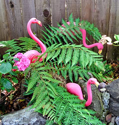 GiftExpress Set of 6, Small Pink Flamingo Yard Ornament/Mini Lawn Flamingo Ornaments/Pink Flamingo Garden Yard Decor