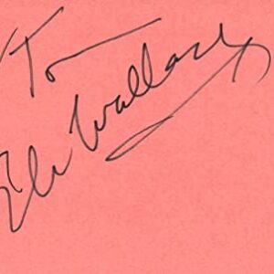 Elli Wallach Actor TV Movie Autographed Signed Index Card JSA COA