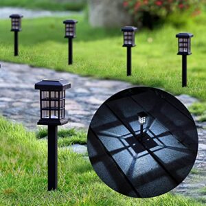 maggift 12 pack solar pathway lights outdoor led solar powered garden lights for lawn, patio, yard, walkway, driveway