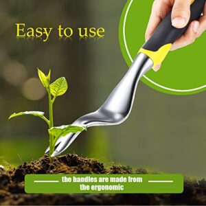 2 Pieces Weed Puller Tool Hand Weeder Garden Weeding Tools Garden Weeding Removal Weed Puller with Ergonomic Handle for Garden Lawn Farmland Transplant