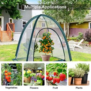 VIVOSUN Garden Netting Cover, 28 x 28 x 32 Inch Pop-up Guard Cover with Zip Entry for Plants, Vegetables, Fruits, Outdoor Run and Enclosure for Small Animals, 2-Pack, Green