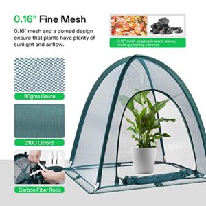 VIVOSUN Garden Netting Cover, 28 x 28 x 32 Inch Pop-up Guard Cover with Zip Entry for Plants, Vegetables, Fruits, Outdoor Run and Enclosure for Small Animals, 2-Pack, Green