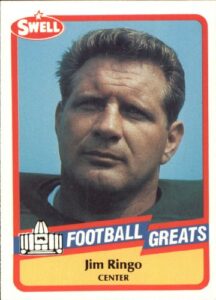 1989 swell greats football card #112 jim ringo mint