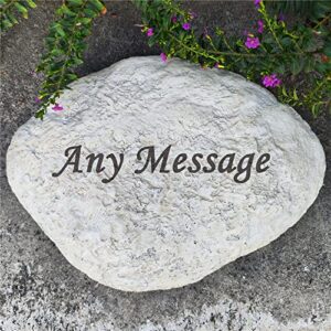 somiss personalized decorative garden stones engraved with any message, indoor or outdoor welcome stones memorial stones for housewarming,memorial gifts special day gifts,11″x8″