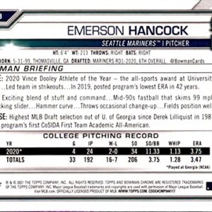 2021 Bowman Chrome Prospects #BCP-78 Emerson Hancock Seattle Mariners MLB Baseball Card NM-MT