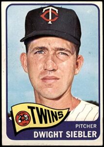 1965 topps # 326 dwight siebler minnesota twins (baseball card) vg twins
