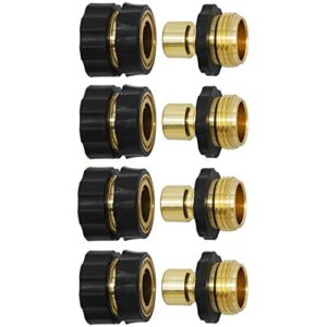 twinkle star 3/4 inch garden hose fitting quick connector male and female set, 4 set