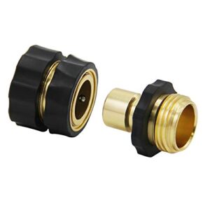 Twinkle Star 3/4 Inch Garden Hose Fitting Quick Connector Male and Female Set, 4 Set