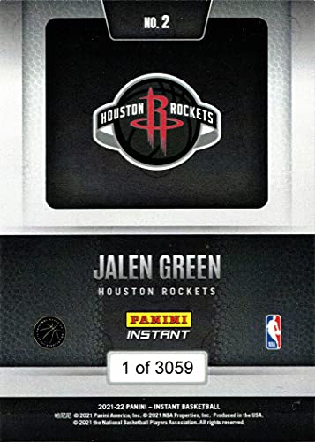 2021-22 Panini Instant Basketball #2 Jalen Green Rookie Card Rockets