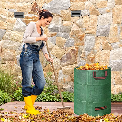 4 Pack Leaf Bags Garden Waste Bags 80 Gallons Reusable Heavy Duty Patio Garden Leaf Bags, Ikayas Outdoor Garden Yard Waste Bags Lawn Bags