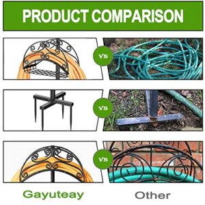 Garden Hose Holder Freestanding, Water Hose Holder Holds 125-feet Hose, Heavy Duty Garden Hose Storage Hose Stand Detachable Water Hose Holders for Outside Yard Lawn