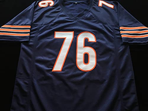 Teven Jenkins Signed Autographed Blue Football Jersey with Beckett COA - Chicago Bears Offensive Tackle - Size XL