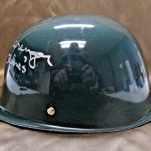 Tom Berenger Platoon Army Helmet Signed SSG Barnes JSA Sticker No Card