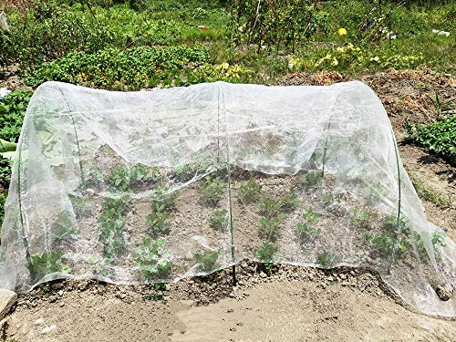 Garden Hoops for Raised Beds Hoop House Greenhouse Hoops for Garden Beds Green House Hoops for Garden Netting Wire Hoops Garden Tunnel Garden Hoops for Row Cover Hoops Fiberglass 6.56ft+1.31ft (6Pack)