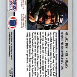 1990 Pro Set NFL Football Super Bowl 160#76 Richard Dent Chicago Bears Official Trading Card of the National Football League