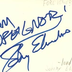 Johnny Edwards Lead Vocals Foreigner Rock Band Music Signed Index Card JSA COA