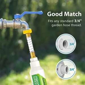 AQUACREST Garden Hose Water Filter with Hose Protector, Improve Plants Health, Reduces Chlorine, Odor, Calcium, Ideal for Gardening, Farming and Pets