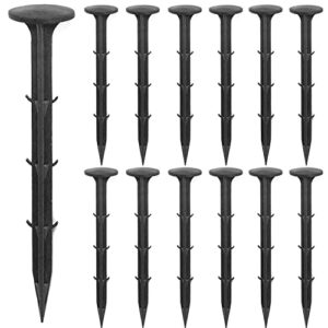 Aoipend 80 Pack Plastic Garden Lawn Stakes 6 inch Landscape Anchors Spikes Rustproof Nail for Ground Lawn Edging, Weed Fabric, Tarp, Christmas Yard Decor, Artificial Turf, Camping Tent