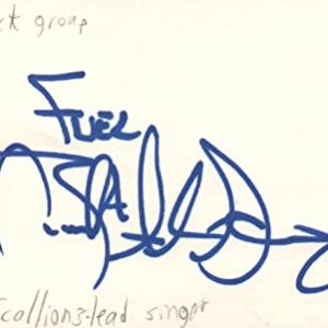 Brett Scallions Lead Singer Fuel Rock Band Music Signed Index Card JSA COA