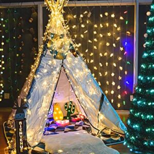 ZHOUDUIDUI Christmas Lights Outdoor, 800LED 330FT Warm White String Lights, 8 Mode Plug in Waterproof Decor Twinkle Lights for Bedroom Xmas Thanksgiving Wedding Party Garden Yard Tree Decoration