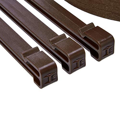 Amazon Basics Landscape Edging Coil with Stakes - 5 Inch, Brown