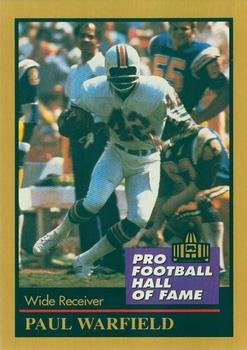 Paul Warfield football card (Miami Dolphins) 1991 Enor #148 Pro Football Hall of Fame Wide Receiver