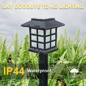 PARTPHONER Solar Outdoor Pathway Lights 16 Pack, Waterproof Garden Walkway Lights Solar Powered, Outside LED Lanscape Lights for Path Yard Patio Lawn Driveway, Cold White 5000K